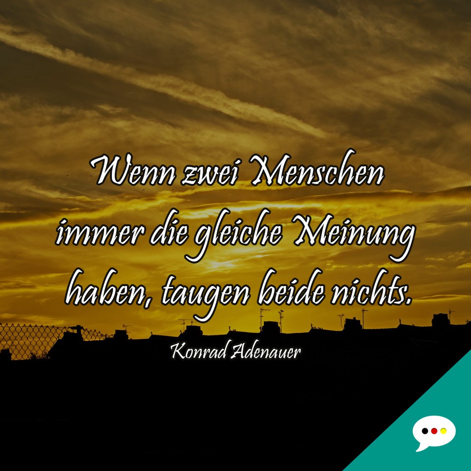 Konrad Adenauer - Meinung - Spruchbild